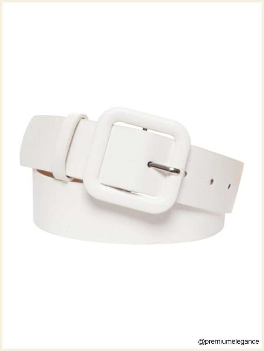 Women's PU Leather Square Buckle Belt Adjustable 1.5 Inch for Jeans